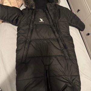 Kids Black Puffer Jacket with Hood